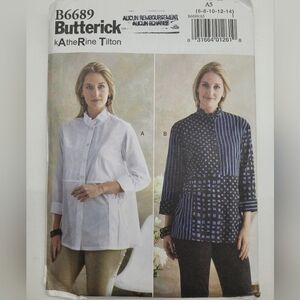 π§΅4/$20π§΅ Butterick B6689 Shirt Sewing Pattern Uncut Size 6-14 DIY Supplies
